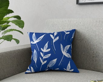 Garden Accent Broadcloth Pillow | Blue