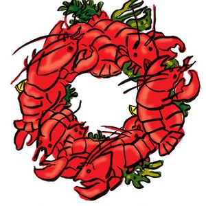 Lobster Wreath Greetings from Maine image 3
