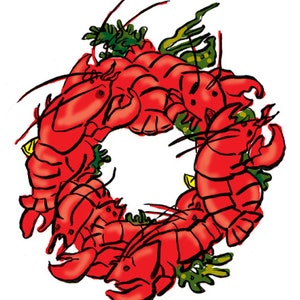 Lobster Wreath Greetings from Maine image 2