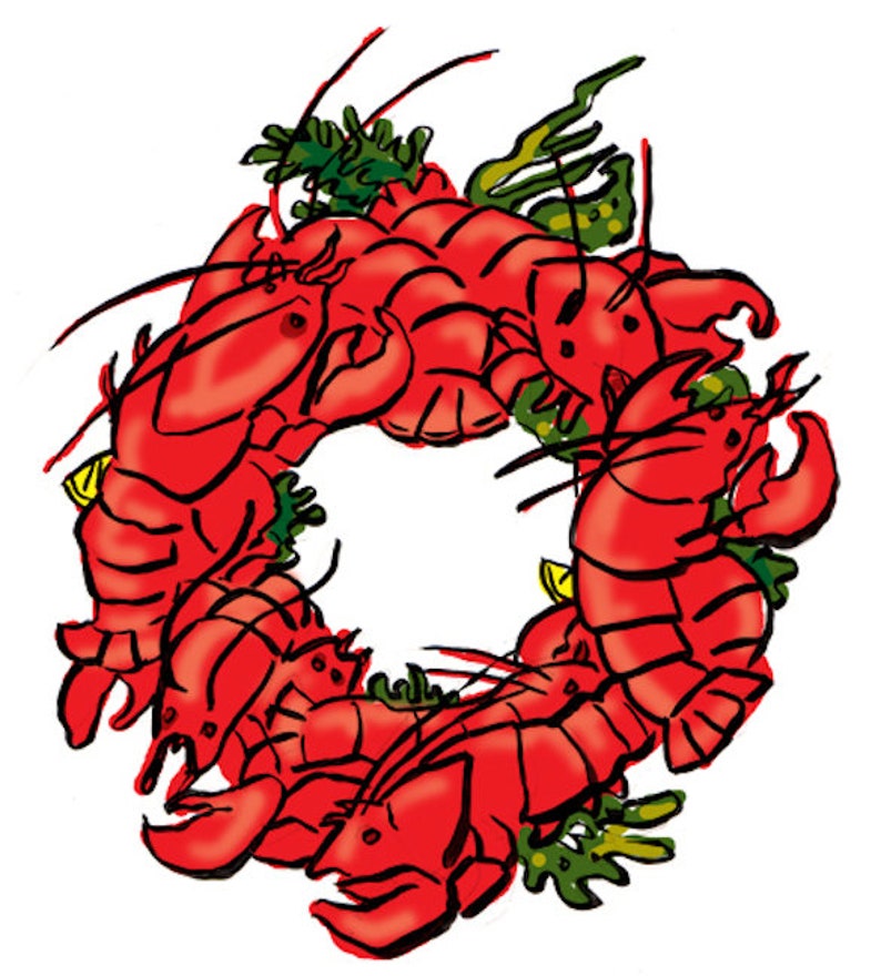 Lobster Wreath Greetings from Maine image 2