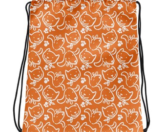 Cat and Dogs Drawstring bag