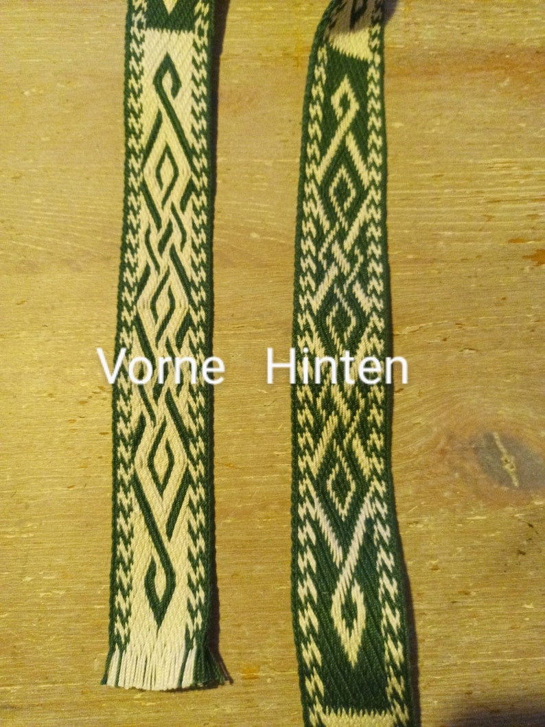 Hand-woven border or belt, board weaving for the Middle Ages, LARP and reenactment image 3