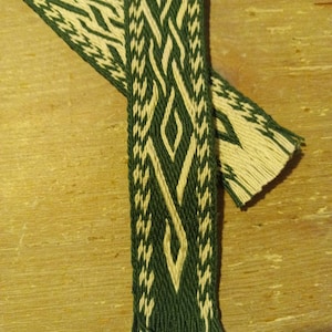 Hand-woven border or belt, board weaving for the Middle Ages, LARP and reenactment image 2