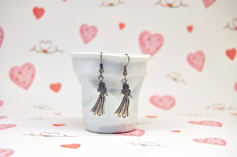Snow White earrings,Fantasy Earrings,funny earrings,Cartoon Earrings,Fairy-tale Earrings