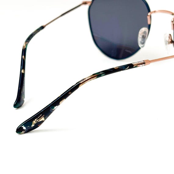 Vintage Metal Aviator Sunglasses | Polarized Golden Retro  display picture 2