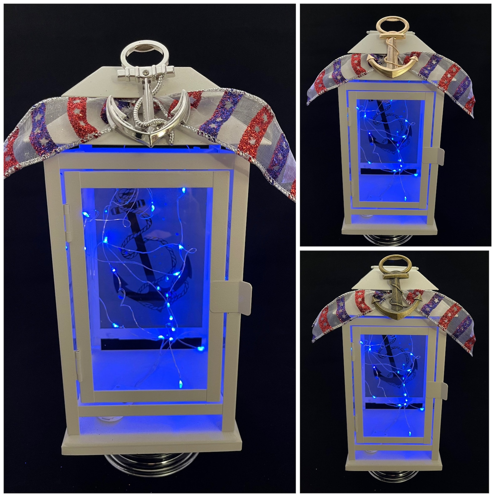 US NAVY Sailor Blue Light Candle Poem Lantern W/ Anchor Charm Etsy