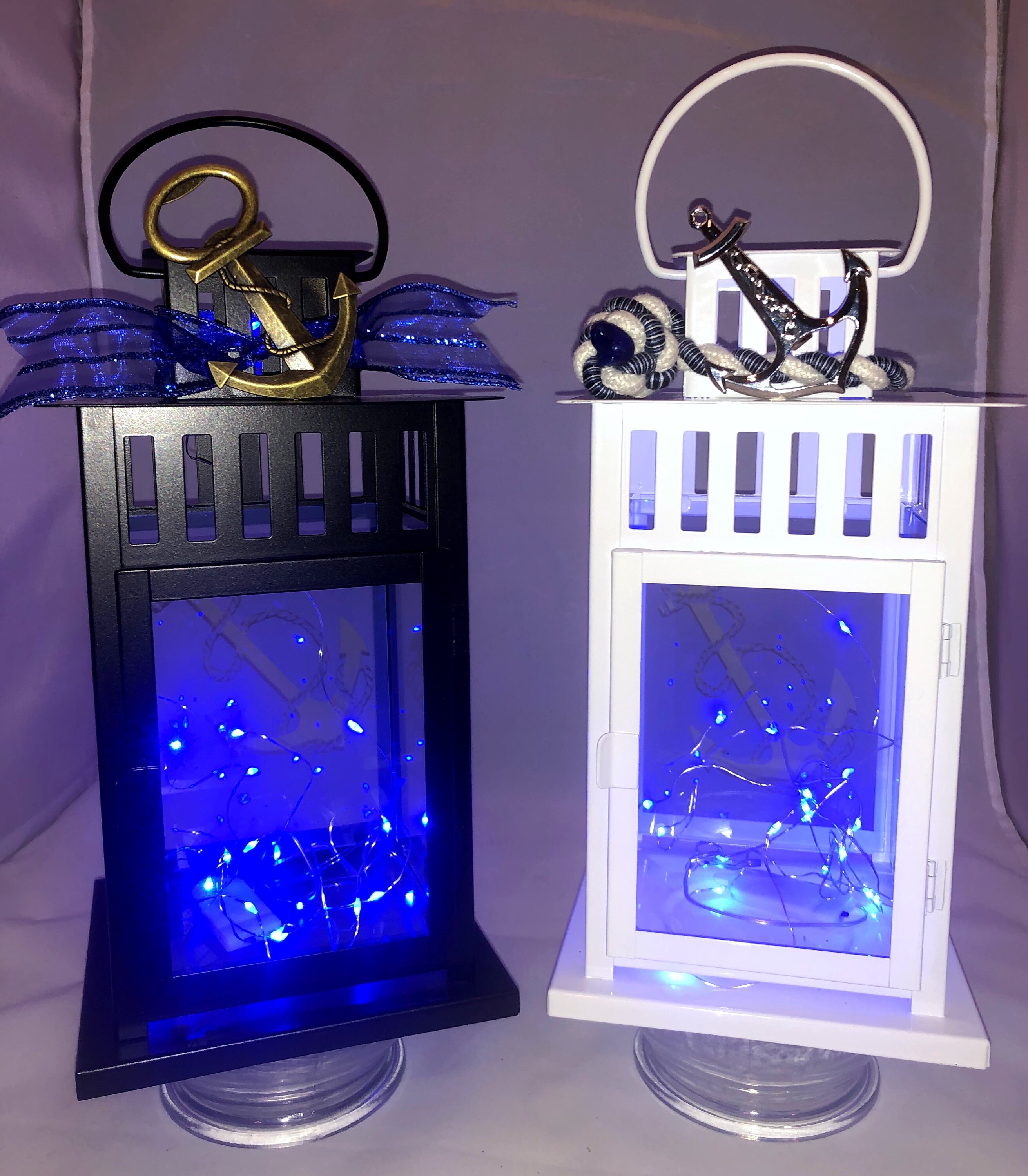 US NAVY Sailor Blue Light Candle Poem Lantern w/ Anchor Charm Etsy