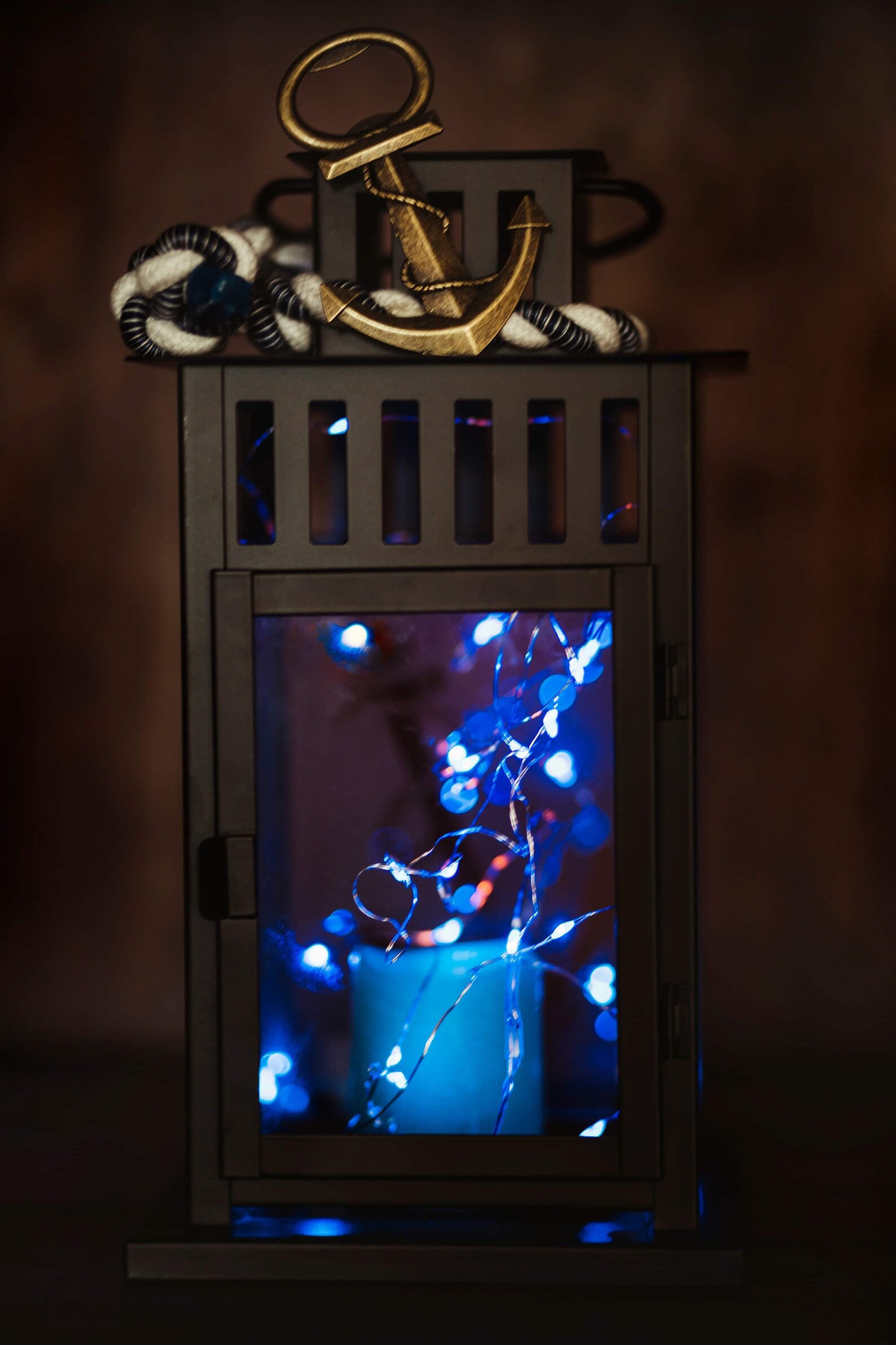 US NAVY Sailor Blue Light Candle Poem Lantern w/ Anchor Charm Etsy