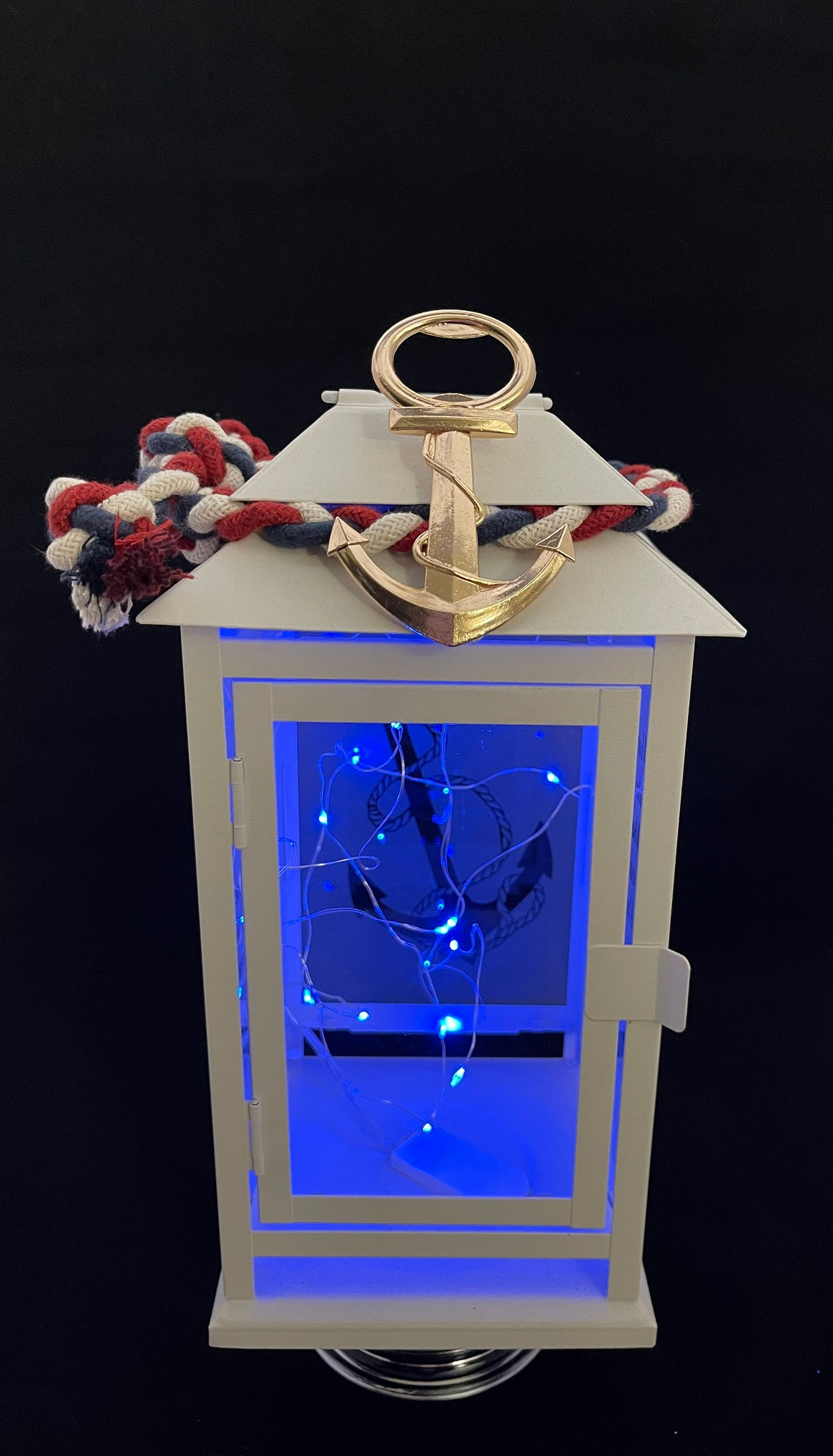 US NAVY Sailor Blue Light Candle Poem Lantern W/ Anchor Charm Etsy