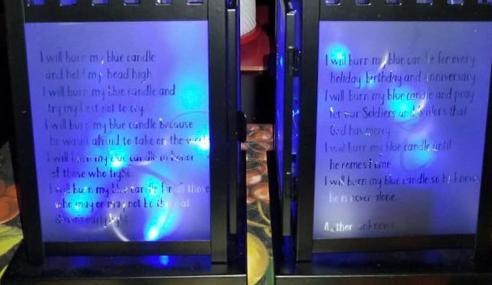 US NAVY Sailor Blue Light Candle Poem Lantern W/ Anchor Charm Etsy