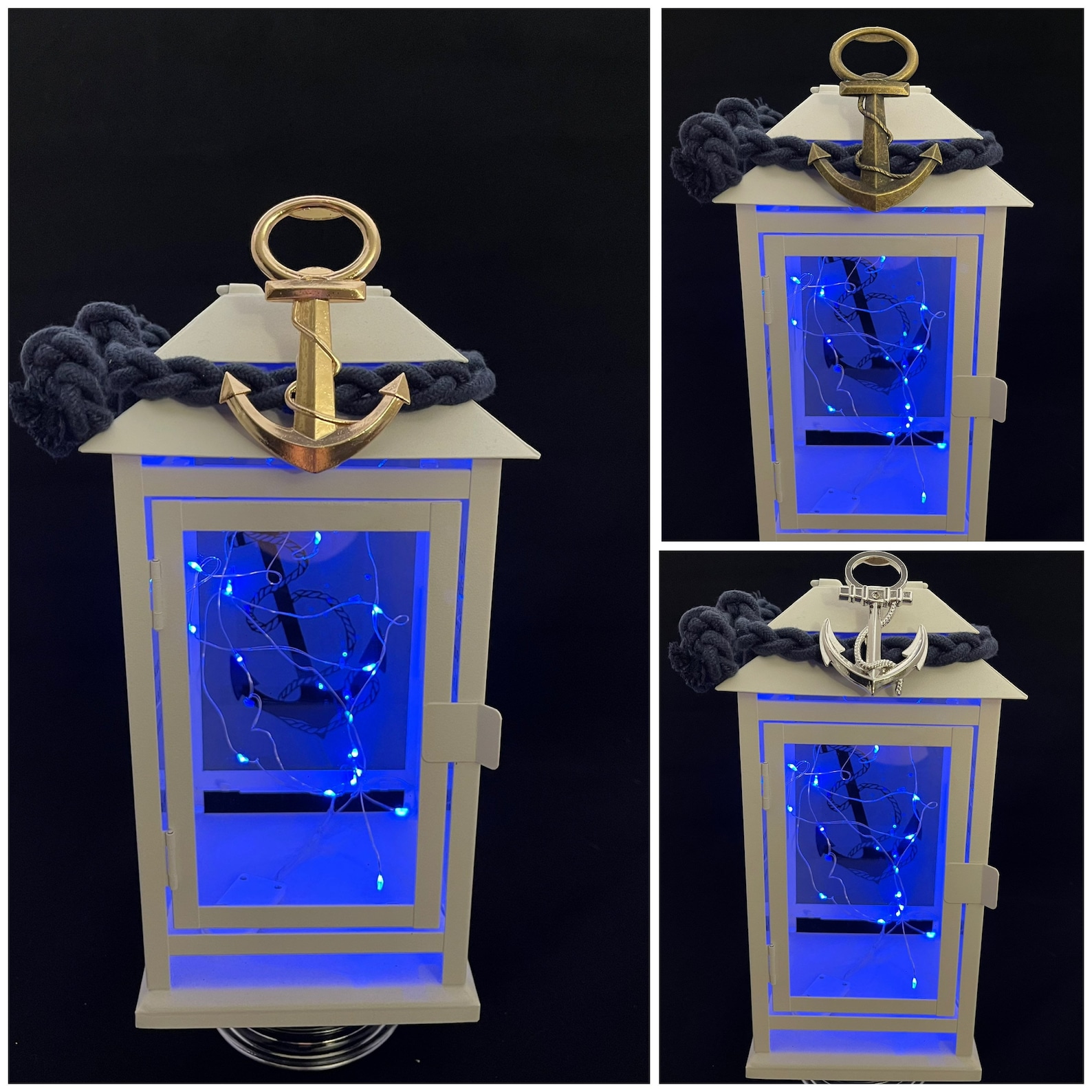 US NAVY Sailor Blue Light Candle Poem Lantern W/ Anchor Charm Etsy