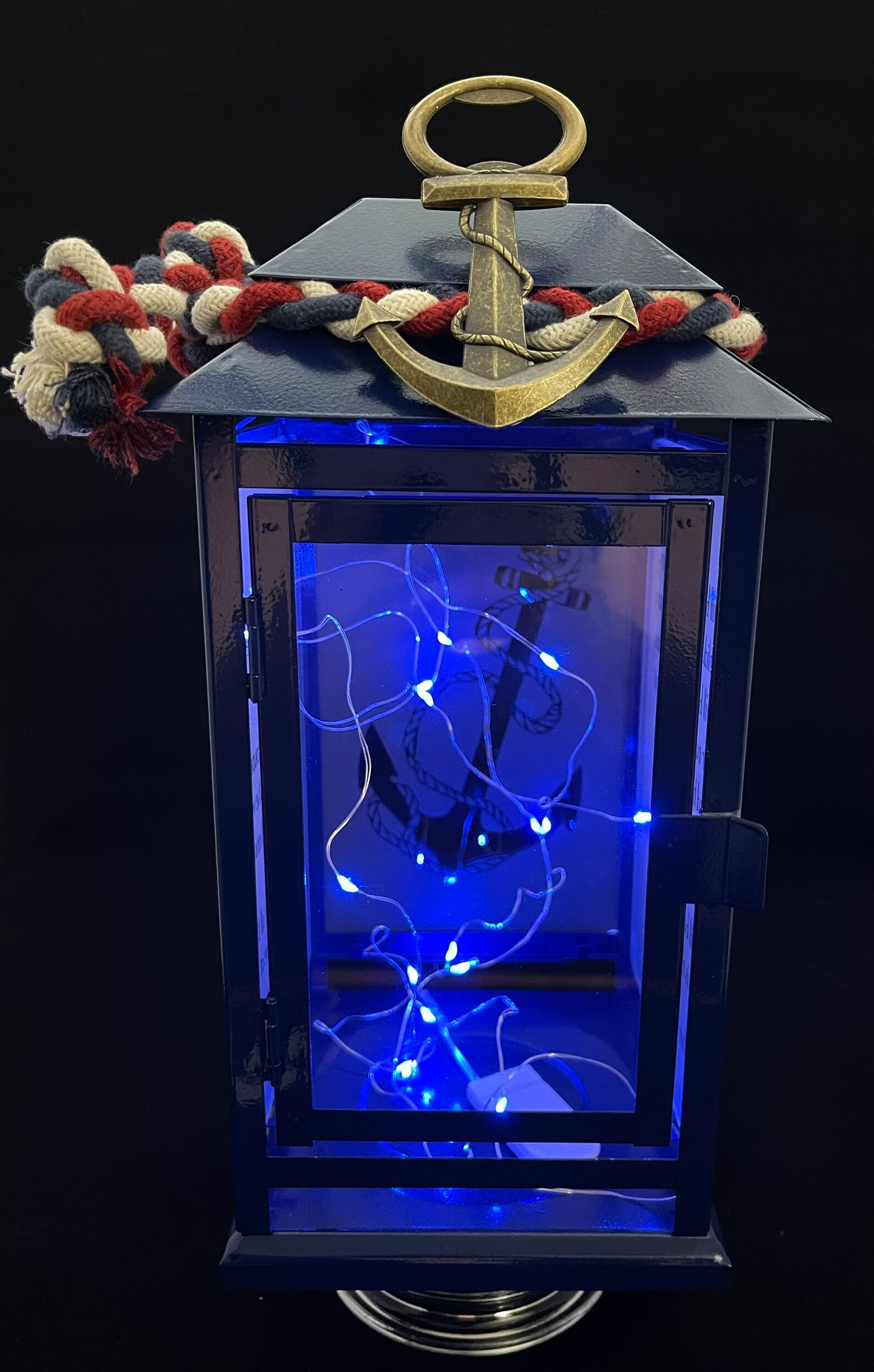 US NAVY Sailor Blue Light Candle Poem Lantern W/ Anchor Charm Etsy
