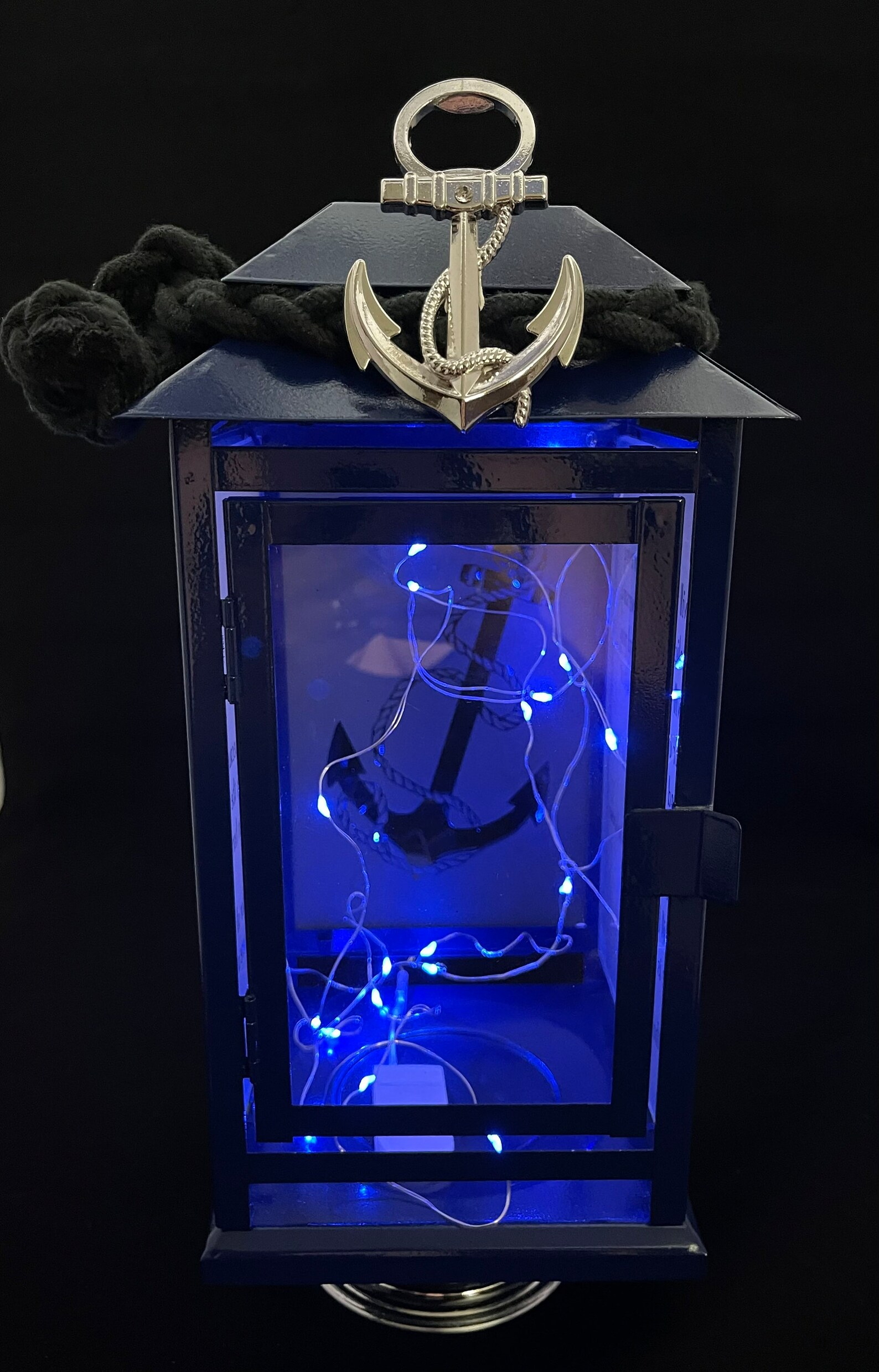 US NAVY Sailor Blue Light Candle Poem Lantern W/ Anchor Charm Etsy