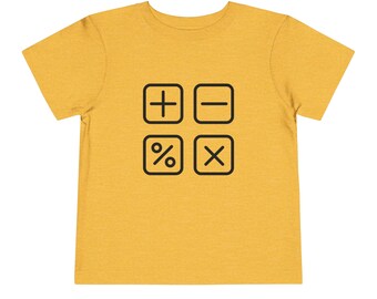 Math Symbols Toddler Short Sleeve Tee