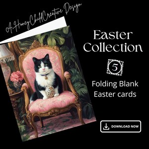 Cartes de Pâques, lot de 5 cartes de Pâques exquises, carte de voeux de Pâques, pour fille, fils, petit-fils, nièce, filleule et amis