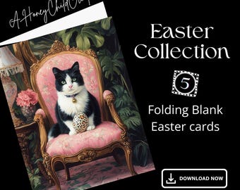 Easter Cards, Set of 5 Exquisite Easter Cards, Easter Greeting Card, for Daughter, Son, Grandson, Niece, Goddaughter & Friends