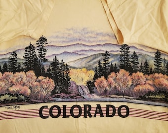 1990's Anvil Colorado T-shirt, Single stitch sleeve Size Lg
