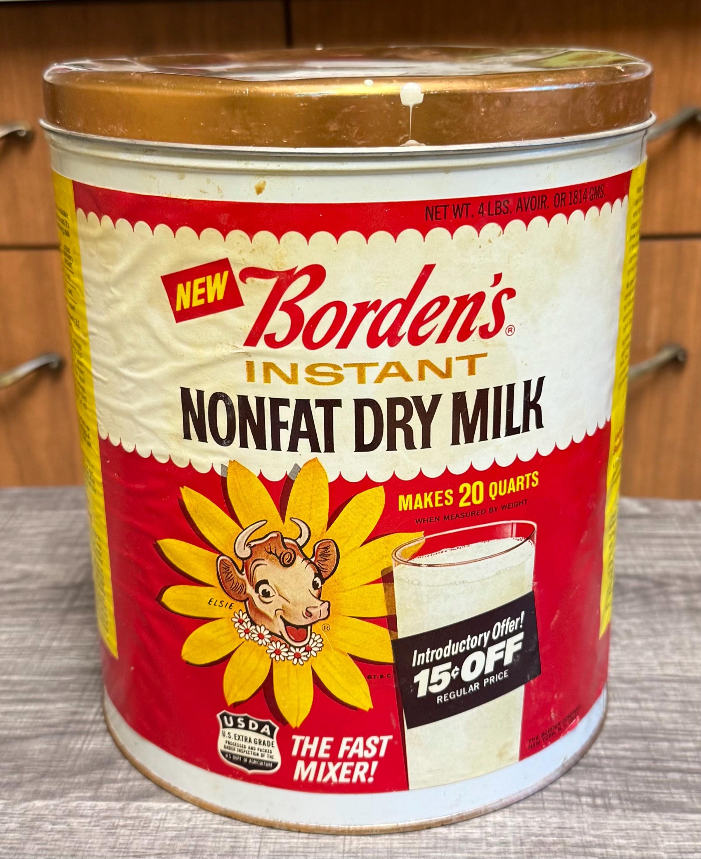 1950's ボーデン エルシー ビンテージ 貯金箱 アドバタイジング ミルク Borden Milk Can - Etsy