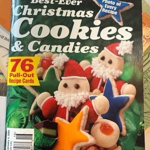 Las mejores tarjetas de recetas de galletas y dulces navideños (Revista 2005 Taste of Home)