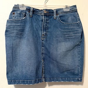 Minijupe en denim premium Z. Cavaricci des années 90 fendue sur le devant taille 12