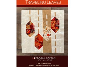 Resande löv kuddeprojekt med Forest Frolic mini-charmpaket