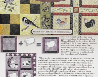Anita Goodedesign Foundations Special Edition Mix and Match Quilting Embroidery CD & Book