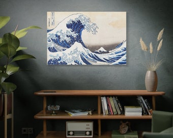 Sous la vague de Hokusai au large de Kanagawa, toile mate