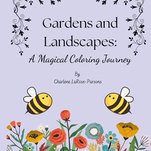 Gardens and Landscapes Coloring Book | Magical Nature Scenes | Digital Download PDF | Adult Printable Coloring Pages | Relaxing Art Therapy
