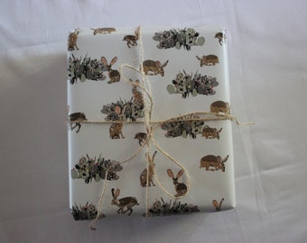 Come a Hare closer! (Jackrabbits and Cacti Wrapping Paper)