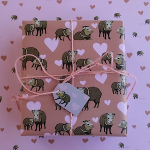 Javelina Geschenkpapier - Western Wildtiere Geschenkverpackung, Geburtstag, Hochzeit, Jubiläum, Vatertag, Babyparty, Valentinstag, Muttertag