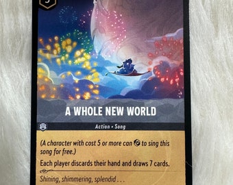 A Whole New World Lorcana Challenge Card Proxy/orca Foil - Etsy