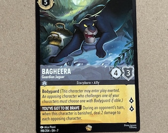 bagheera lorcana card Disney En 7 Archazia's Island 198 Guardian Jaguar PSA 9 MINT Cert #123828095 – Boxed Vinyl Disney Lorcana Archazia's Island Legendary