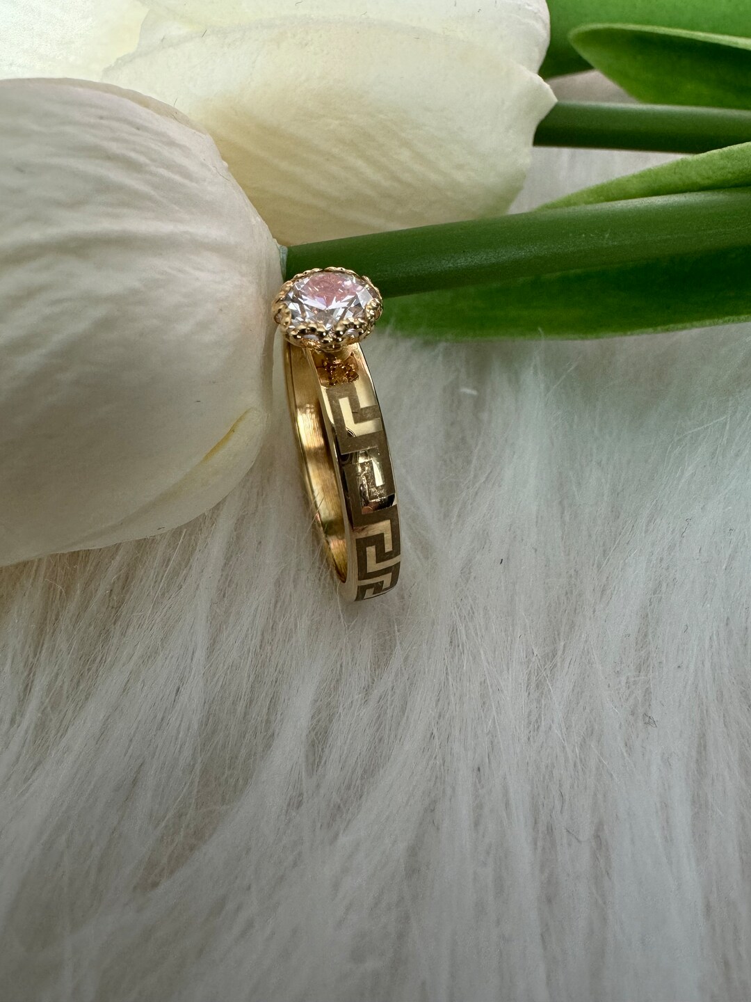 Real 18K Gold Ring - Etsy