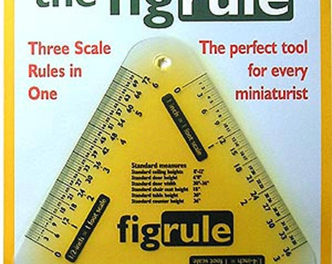 Dollhouse Miniature Scale Ruler / Converter Automatic Measuring Tool