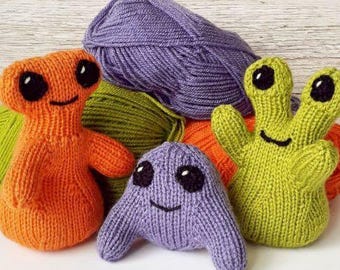 Padrão de Tricô para Mini Monstros em PDF • Tricô Fácil (Download Digital)