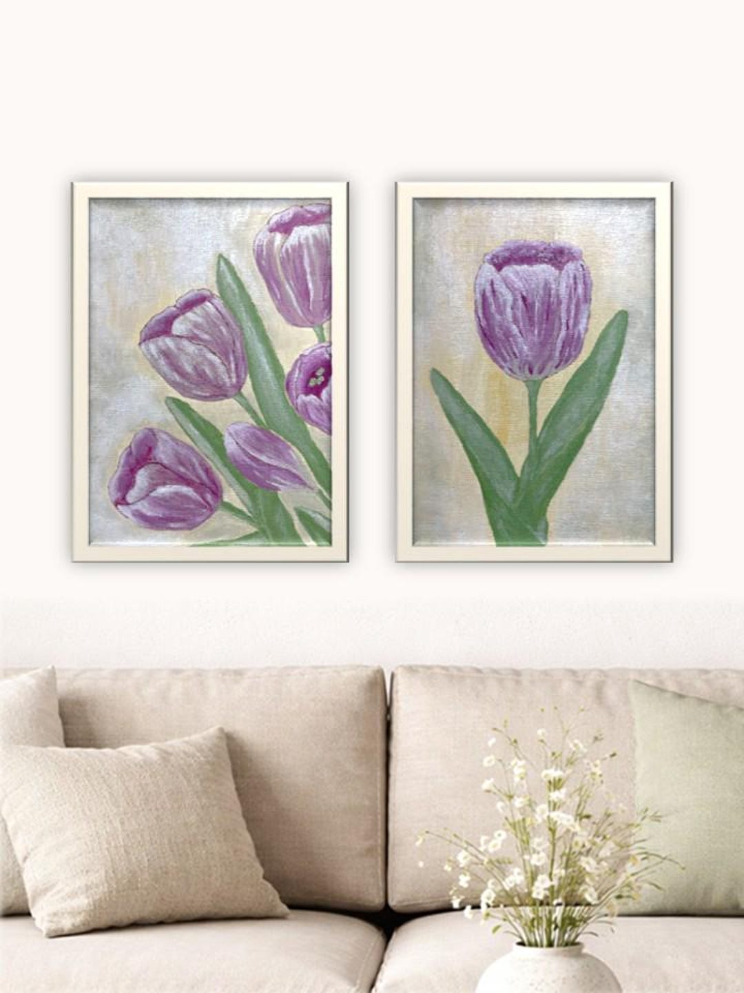 Tulips Wall Decor Set – Modern Floral Wall Art Prints- Instant Digital ...