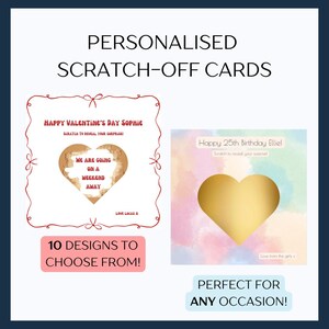 Personalisierte Rubbelkarte Karte | Valentinstag Geschenk | Geburtstagsgeschenk | Überraschung Geburtstag | Geschenk | Lotterie | Rubbellos