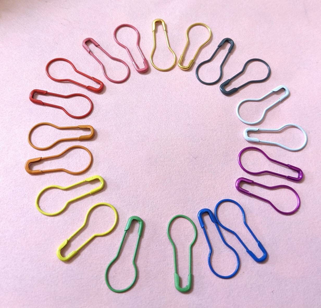 20 Pieces Bulb Shaped Metal Stitch Markers Safety Pins Etsy UK