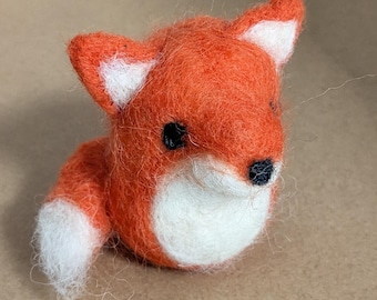 DIY needle felting kit fox beginner friendly