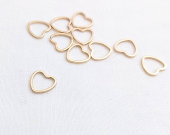 simple heart knitting stitch markers snag free gold silver