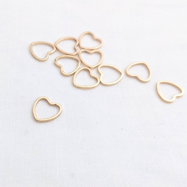 simple heart knitting stitch markers snag free gold silver