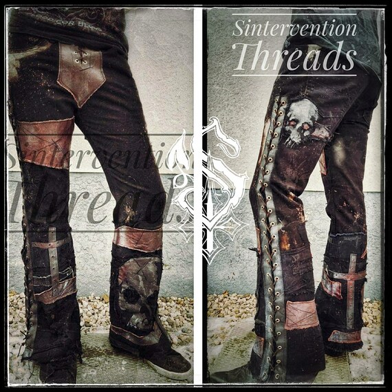 custom leather jeans