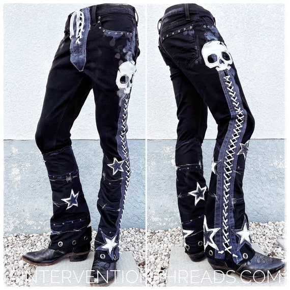 Custom Order all-star Stage Pants Streetwear With Leather and