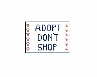 Adopt Don't Shop - Needlepoint Digital Chart