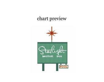 Starlight Motor Inn Charleston SC - Needlepoint Digital Chart
