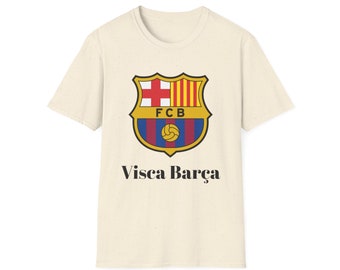 Unisex Lustiges T-Shirt, Unisex Visca Barça Jersey, Unisex Lustiges T-Shirt