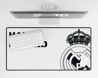 Football Desk Mat, Real Madrid Mouse Pad, Soccer Keyboard Mat