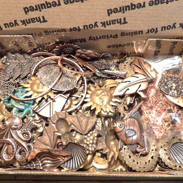 Over One Pound Assorted Brass And Copper Parts