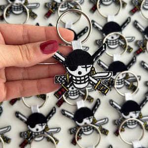 Op Zoro Embroidered Keychain | Anime Keychain | 0ne Piece | Anime