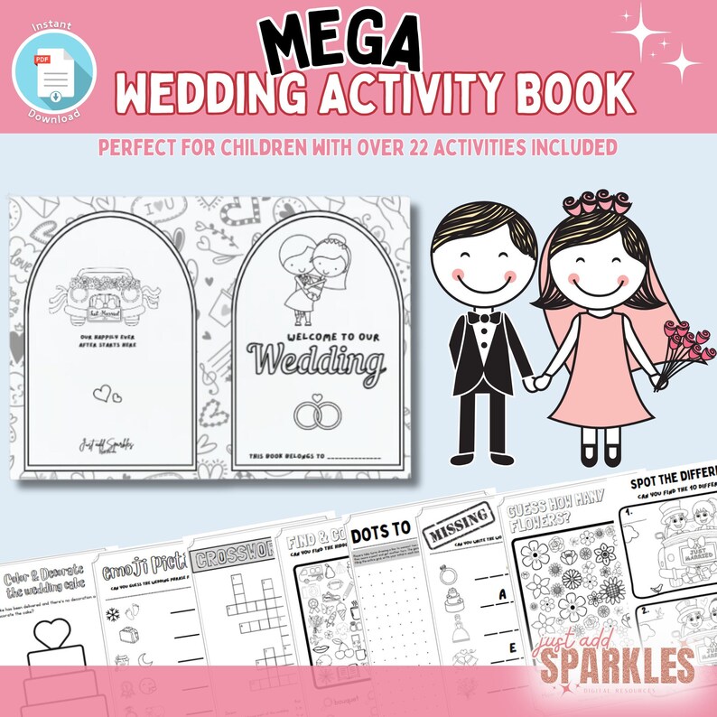 Childrens Wedding Activity Pack, Children's Wedding Activities, Wedding — free download